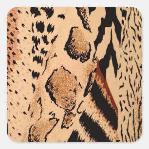 Cheetah Pattern Quadratischer Aufkleber
