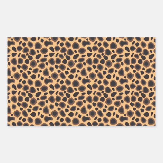 Cheetah Pattern Rechteckiger Aufkleber (Vorderseite)