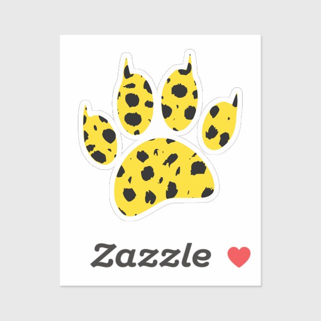 Cheetah Paw Print Aufkleber (Blatt)