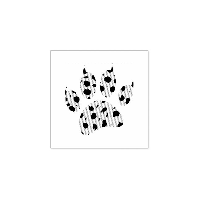 Cheetah Paw Print Gummistempel (Prägung)
