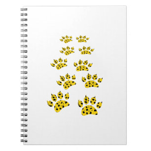 Cheetah Paw Print Notizblock