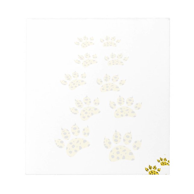 Cheetah Paw Print Notizblock (Vorderseite)