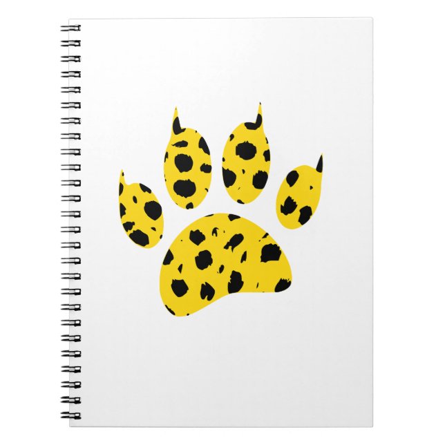 Cheetah Paw Print Notizblock (Vorderseite)