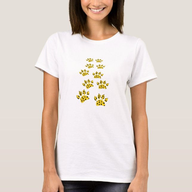 Cheetah Paw Print T-Shirt (Vorderseite)