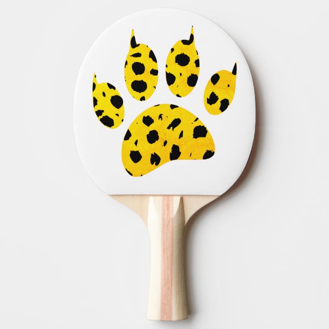 Cheetah Paw Print Tischtennis Schläger (Vorderseite)