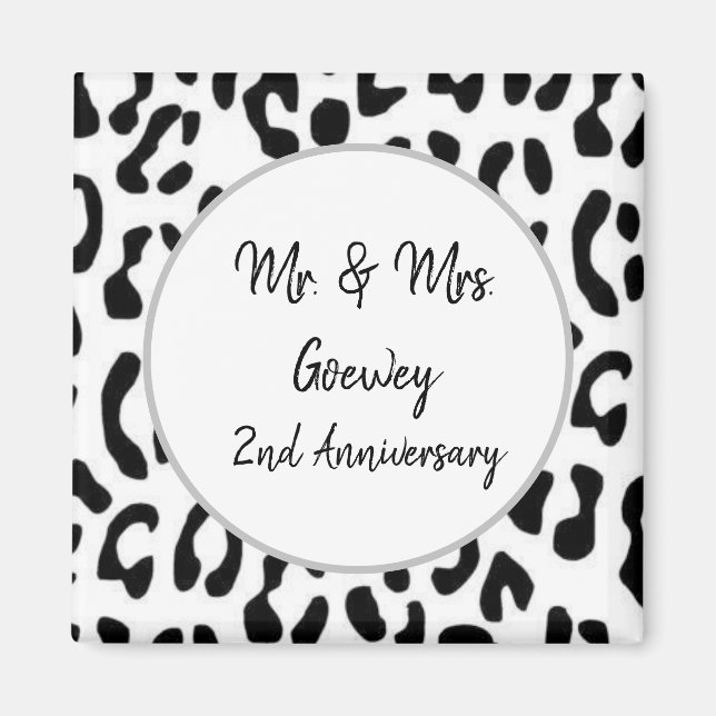 Cheetah Personalisieren Celebration Template Magnet (Vorne)