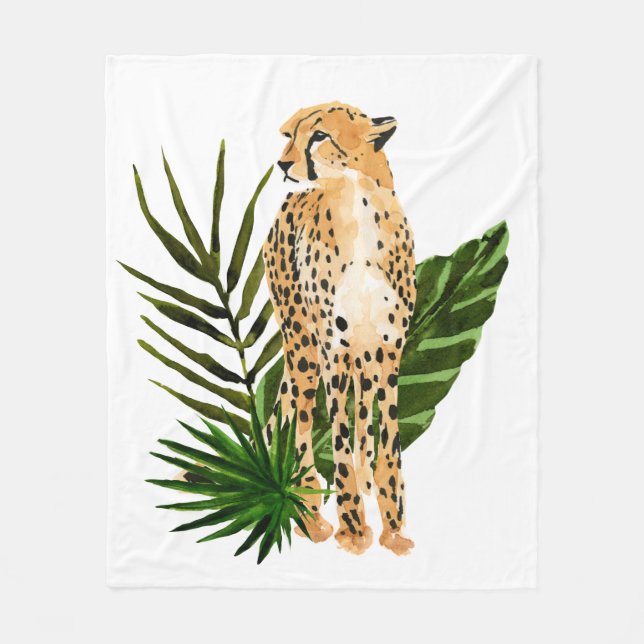 Cheetah-Perspektive Fleecedecke (Vorderseite)