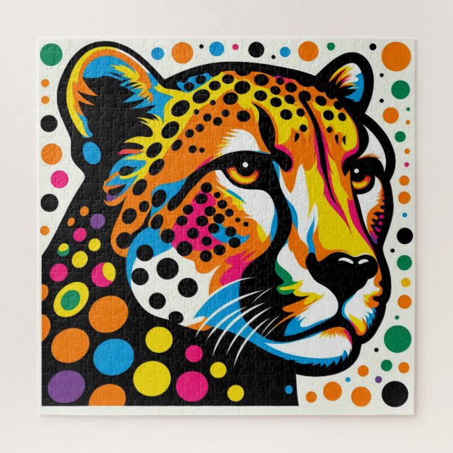 Cheetah Pop Art 600 Piece Puzzle (Vertikal)