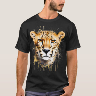 Cheetah Portrait Lauffarbeffekt T-Shirt