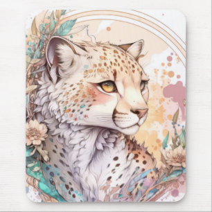 Cheetah Portrait Tiermalerei Natur im Freien Mousepad
