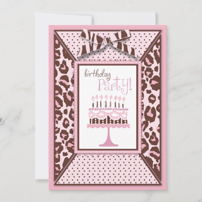 Cheetah Print & Birthday Cake (Vorderseite)