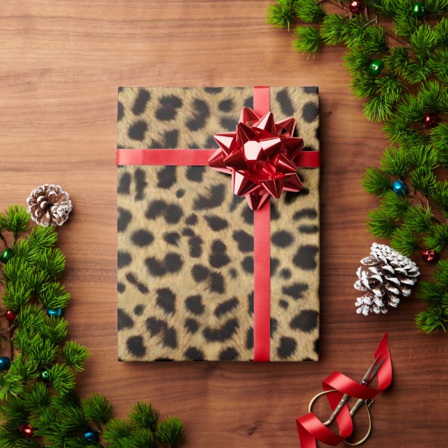 Cheetah Print Geschenkpapier (Feiertagsgeschenk)