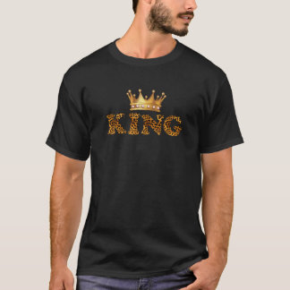 Cheetah Print King Queen Pajamas Paare Match T-Shirt