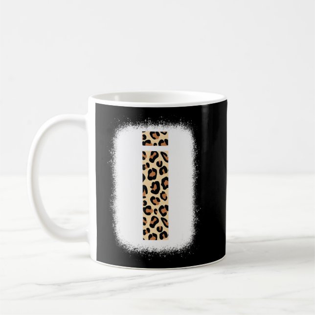 Cheetah Print Letter I Initial Letter I Leopard B Kaffeetasse (Links)