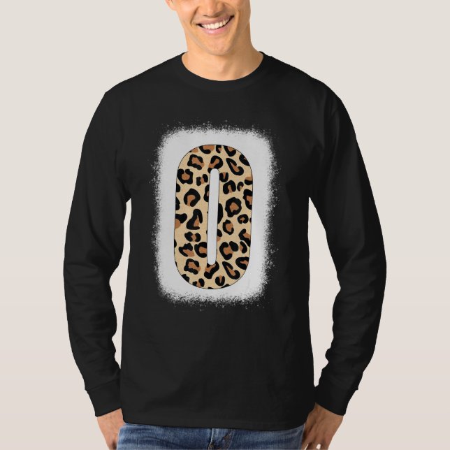 Cheetah Print Letter O Initial Letter O Leopard B T-Shirt (Vorderseite)