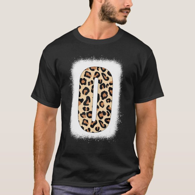 Cheetah Print Letter O Initial Letter O Leopard B T-Shirt (Vorderseite)