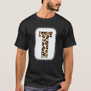 Cheetah Print Letter T Initial Letter T Leopard B T-Shirt