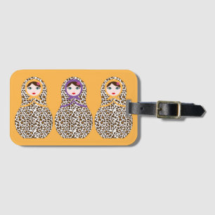 Cheetah Print Matryoshka Gepäcktag Gepäckanhänger