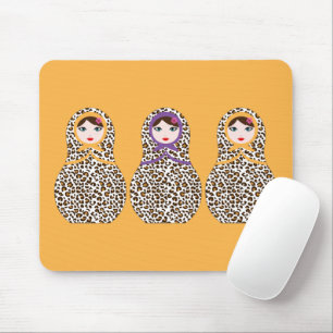 Cheetah Print Matryoshka Mousepad