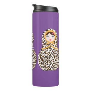 Cheetah Print Matryoshka Thermal Tumbler Thermosbecher