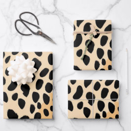 Cheetah Print Pattern Geschenkpapier Set