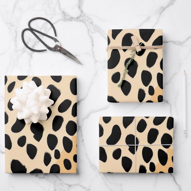 Cheetah Print Pattern Geschenkpapier Set (Vorderseite)