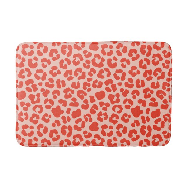 Cheetah Print Pattern Red Badematte (Vorderseite)