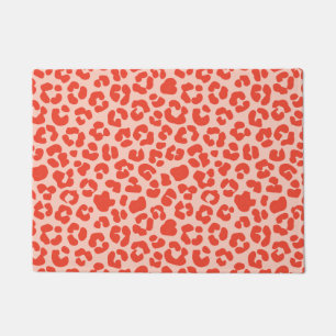 Cheetah Print Pattern Red Fußmatte