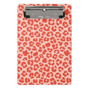 Cheetah Print Pattern Red Mini Klemmbrett