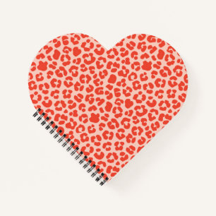 Cheetah Print Pattern Red Notizbuch
