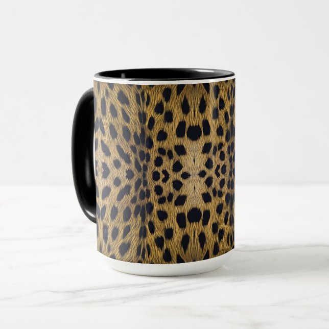 Cheetah Print Pattern Tasse (Vorderseite Links)