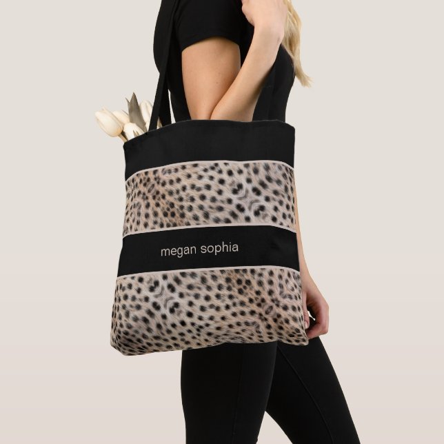 Cheetah Print personalisieren Tasche (Von Nahem)