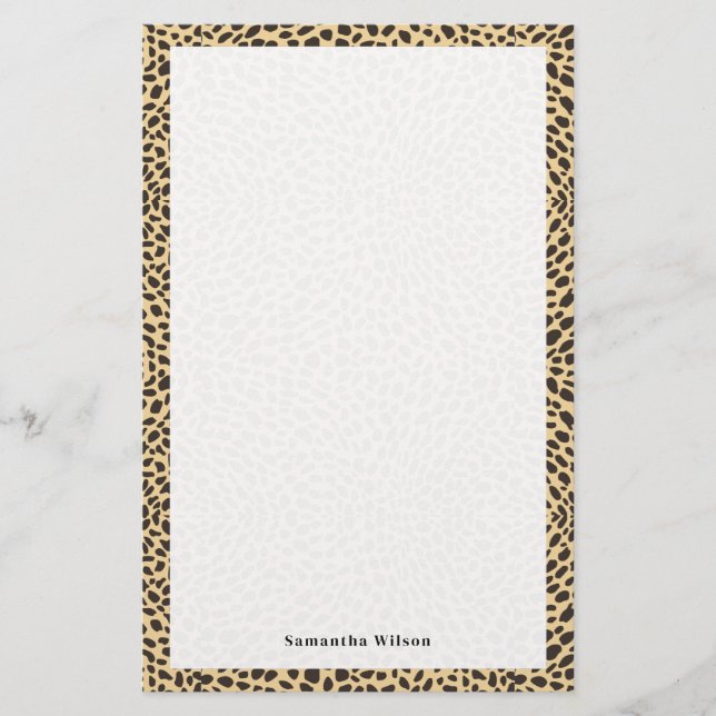 Cheetah Print Stationery Briefpapier (Vorderseite)