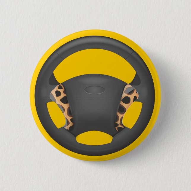 Cheetah Print Steering Wheel Button (Vorderseite)