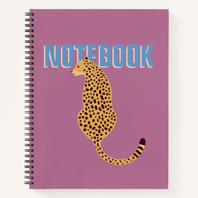 Cheetah, rosa Leopard SpiralNotebook Notizbuch (Vorderseite)