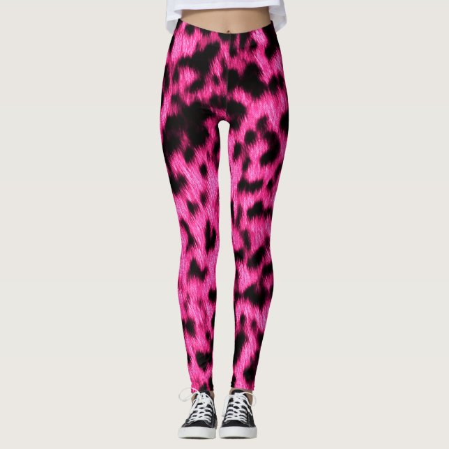 Cheetah rose chaud Rave Love Leggings (Devant)