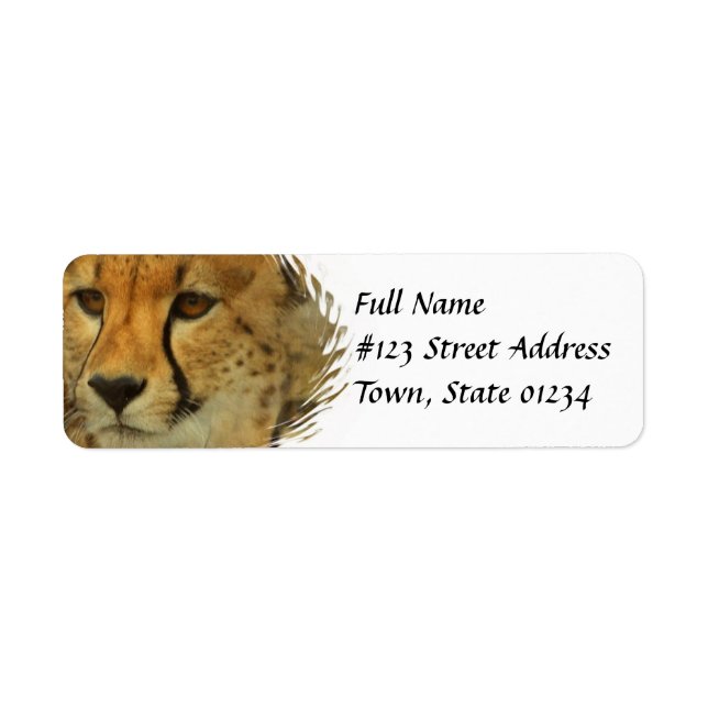 Cheetah-Rücksendeadresse-Mailing-Label (Vorne)