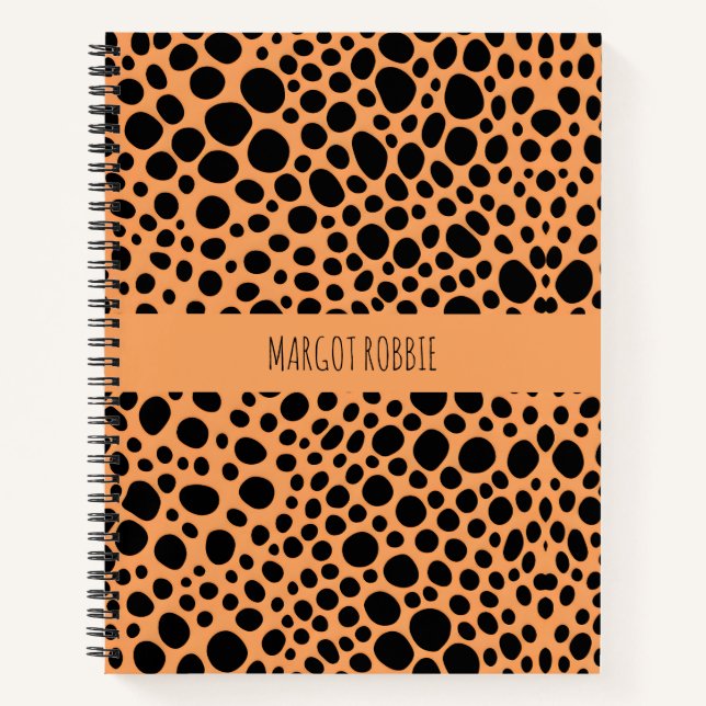 Cheetah skin Kleines Abstraktes Safari-Muster Notizbuch (Vorderseite)