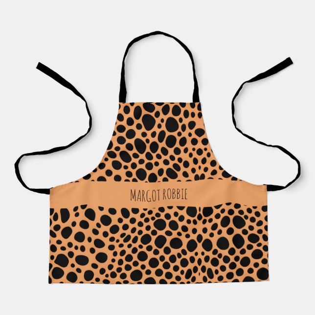 Cheetah skin Kleines Abstraktes Safari-Muster Schürze (Vorderseite)