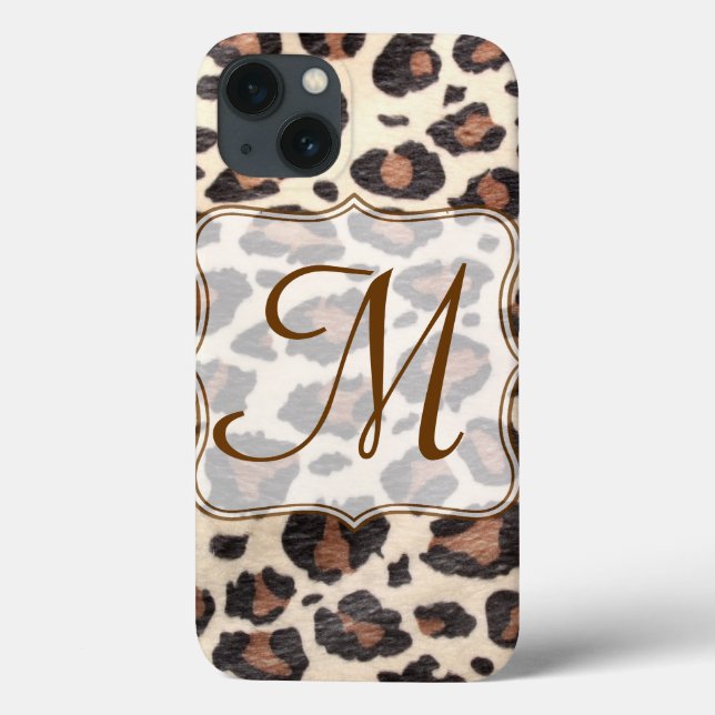 Cheetah Spot Animal Print Wild Monogram IPAD Case (Rückseite)