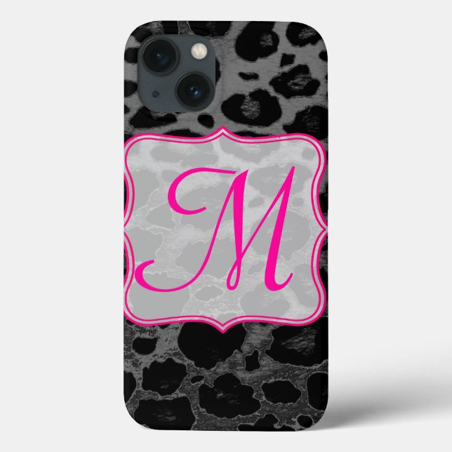 Cheetah Spot Animal Print Wild Monogram IPAD Case (Rückseite)