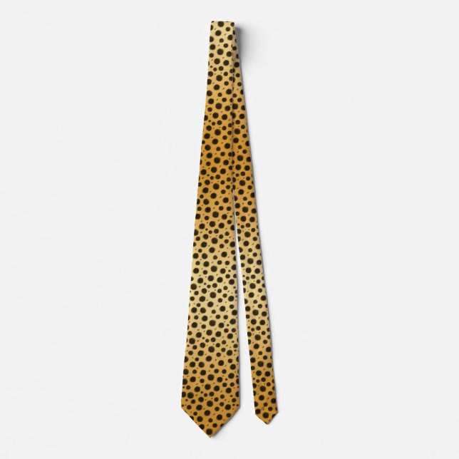 Cheetah Spots Exotic African Animal Print Krawatte (Vorderseite)
