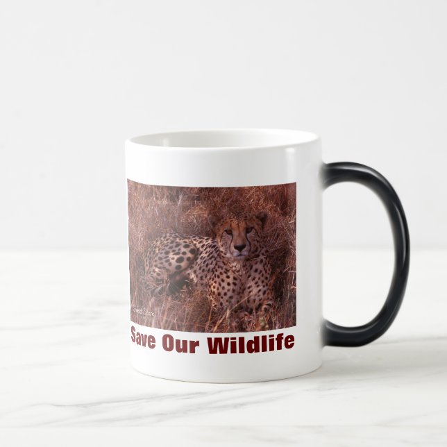 Cheetah Stare Rette Unsere Wildnis Verwandlungstasse (Rechts)