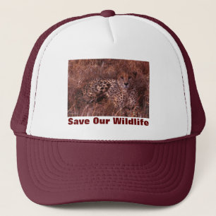 Cheetah Stare Rettete unseren Wildlife Hat Truckerkappe