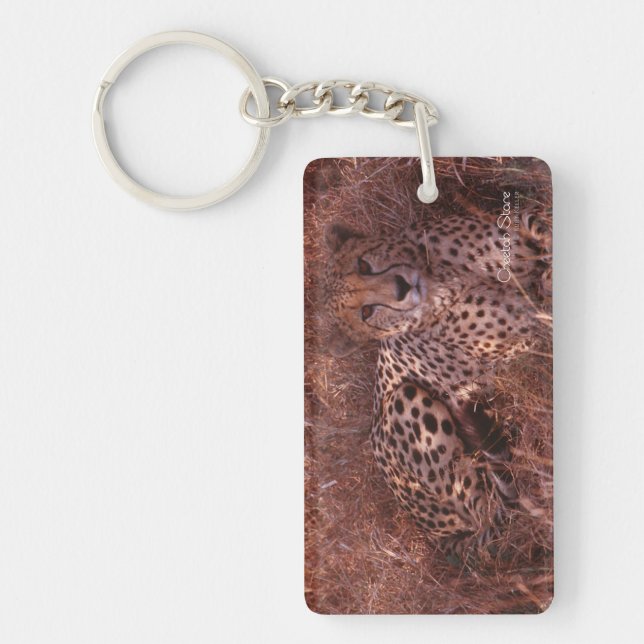 Cheetah Stare Schlüsselanhänger (Vorderseite)