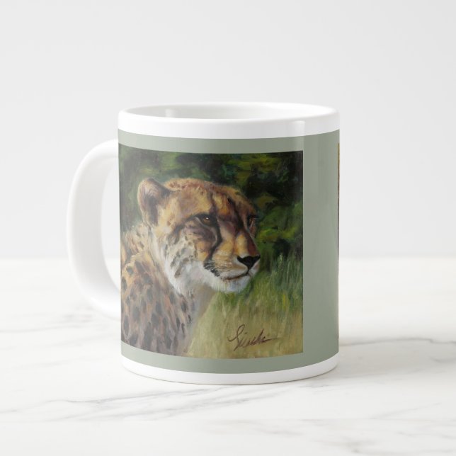 Cheetah und Lion 20oz Jumbo-Tasse (Vorderseite Links)