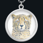 Cheetah Versilberte Kette<br><div class="desc">Aquarellbild</div>