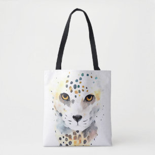 Cheetah Wild Animal Nature Wasserfarbe Malerei Tasche