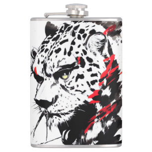 Cheetah Wild Nature Free Spirit Art Pinselstrich Flachmann