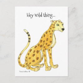 Cheetah Wild Sache Postcard Postkarte